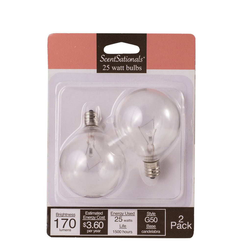 ScentSationals G50 Light Bulbs, 25W