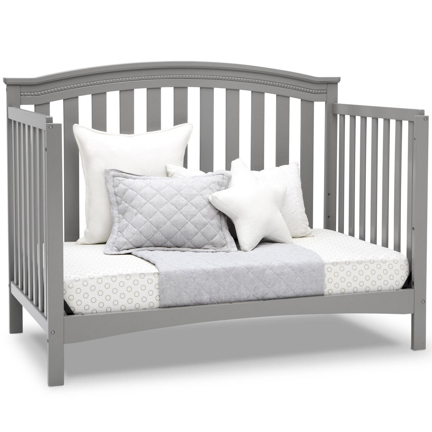 Delta Children Waverly 6 - in - 1 Convertible Baby Crib. Grey