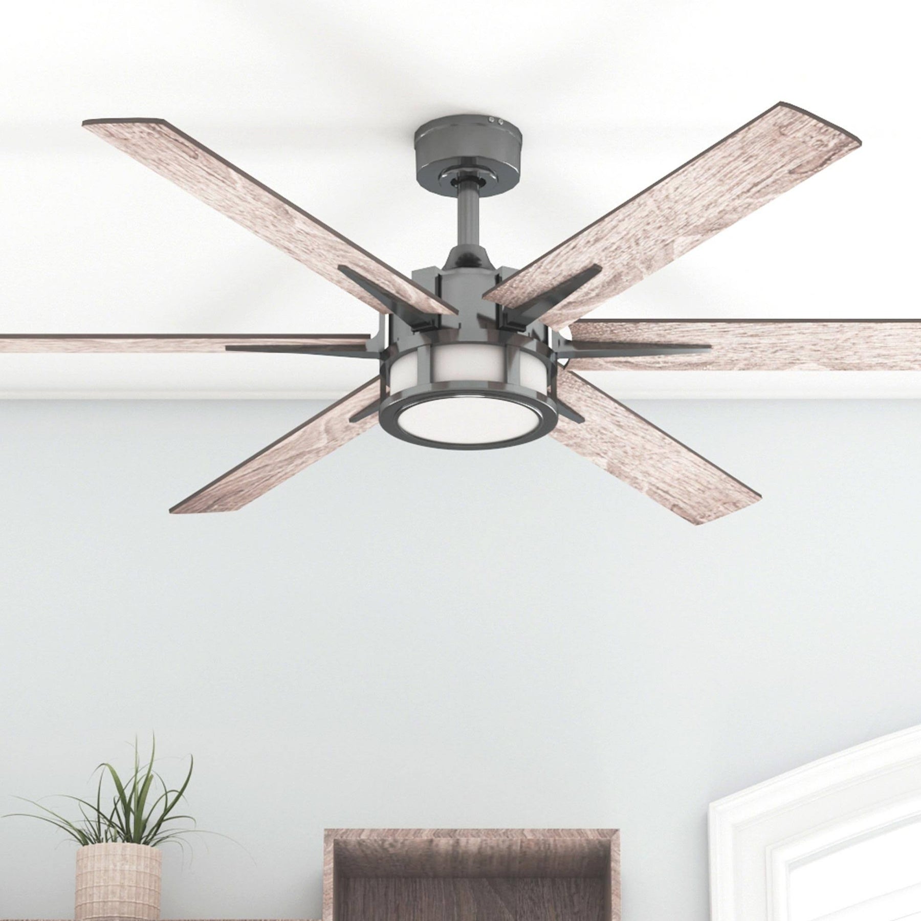 Honeywell Kaliza 56-Inch Gun Metal Indoor LED Ceiling Fan with Remote