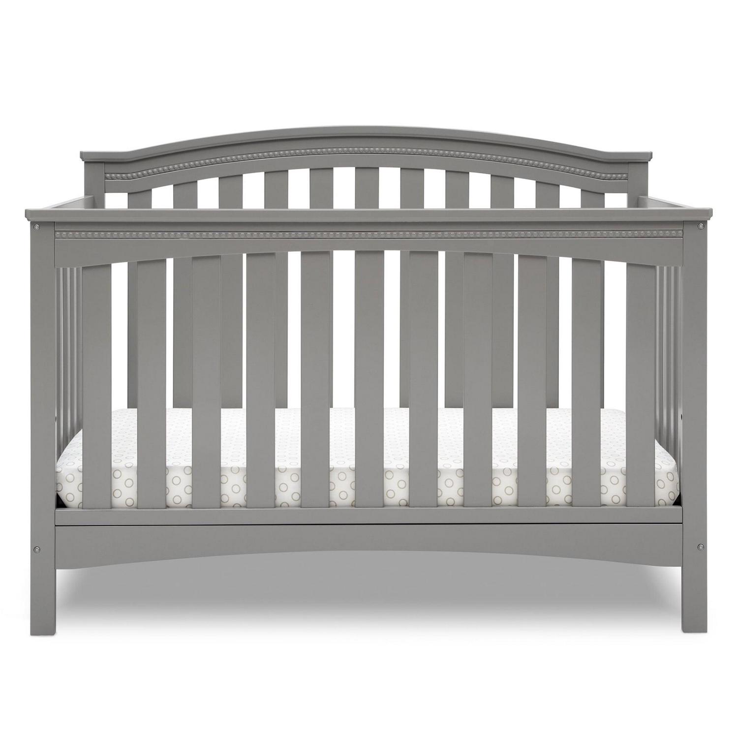Delta Children Waverly 6 - in - 1 Convertible Baby Crib. Grey